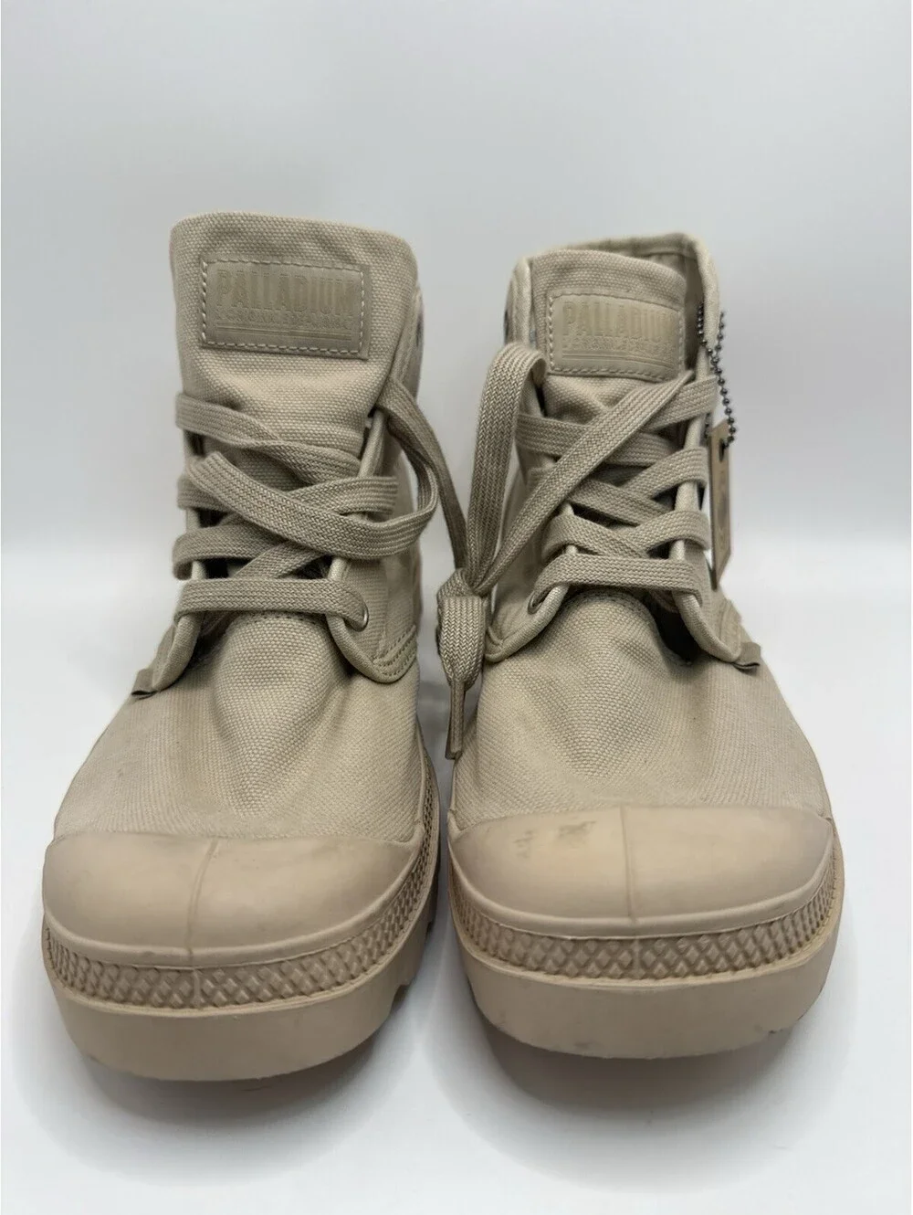 Palladium Pampa Hi Lace Up Men Boots/shoes Casual canvas Beige size 10 NWT